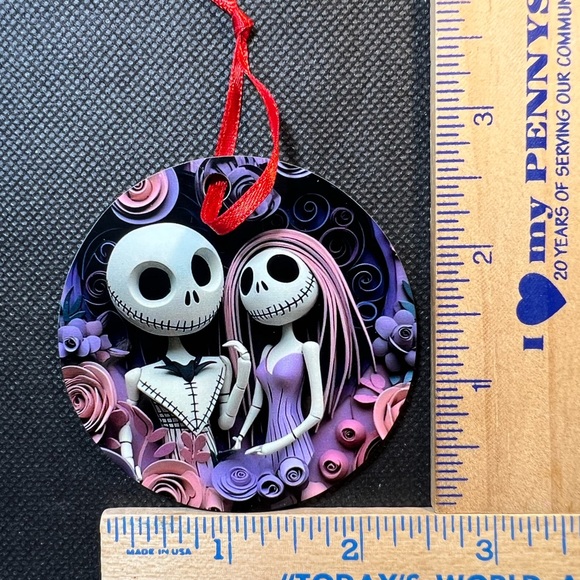 Jack And Sally Couple Christmas Ornament New Gift - Picture 2 of 2